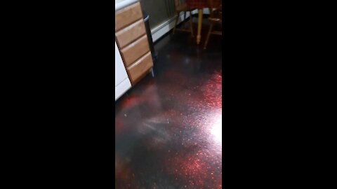 Glitter paint floor