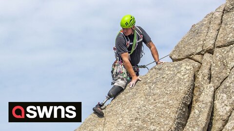 Amputee army veteran smashes UK's most difficult rock climbs on his prosthetic leg
