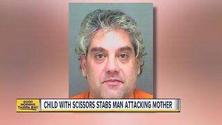 Deputies: Child stabs man with scissors to stop attack on mom