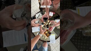 WINE & DONUTS #travelcouple #travelvlog #maine #winetasting #donuts #mainelife #travellife