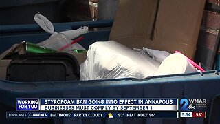 Styrofoam ban going into effect in Annapolis