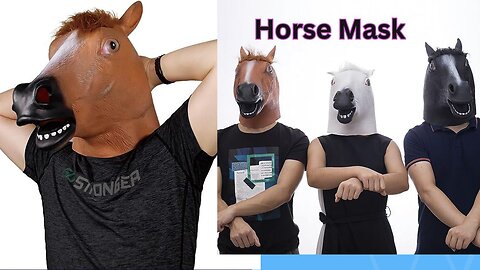Horse Mask Creepy Brown Horse Head Rubber Latex Animal Masque,Novelty Halloween Costume party