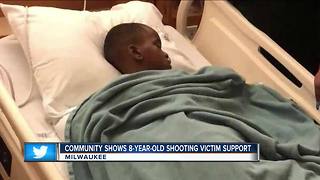 Community shows support for 8-year-old shooting victim