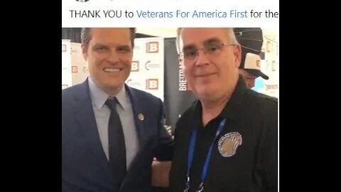Congressman Matt Gaetz shares Stan Fitzgerald's endorsement post Veterans For Trump - Legacy PAC