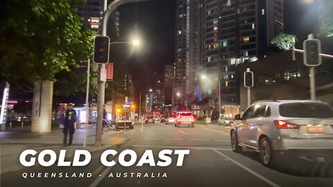 Night Drive in EAST COAST Australia || 4K HDR || GOLD COAST - QUEENSLAND