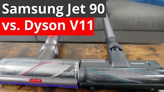 Samsung Jet 90 vs. Dyson V11 — Cleaning & Run Time Tests