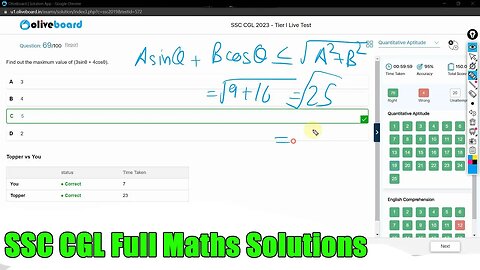 Oliveboard Weekly Mock Test 3 June Complete Maths Solutions of SSC CGL Tier 1 2023 #mews #ssc #maths