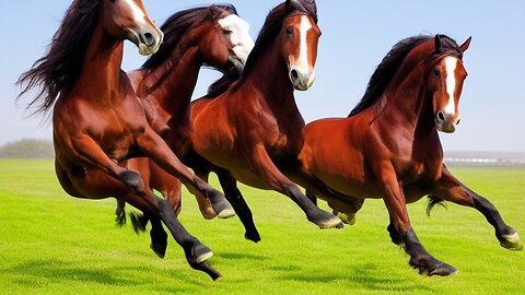 Galloping Thunder: Witness the Majestic Horse Action
