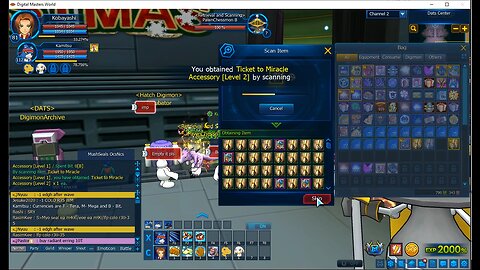 ZDC Digimon Master World デジモン Kobayashi Part 50 Easy Log-in Item Collection on Multiple Characters and True F2P Event Item Simul-Scan Check with 1st Char on New PC