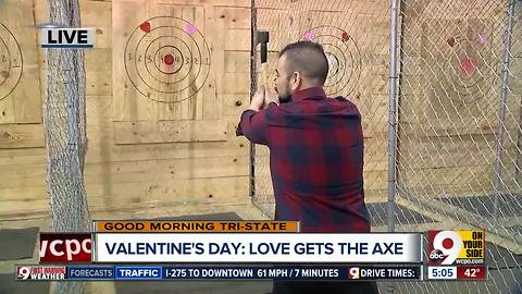 Get some aggression out and work your lower back with ax-throwing!