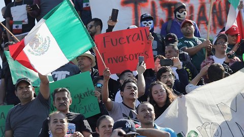 Residents Protest Arrival Of Migrants In Tijuana, Mexico