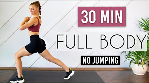 30 MIN FULL BODY HIIT (No Jumping + No Equipment)