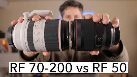 Canon RF 70-200mm vs RF 50mm | zoom vs fixed focal length | EOS R, R5 and R6 [4K]