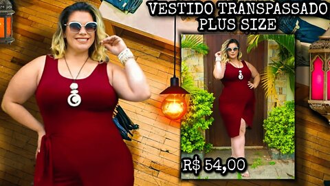 ✔️ VESTIDO PREMIUM TRANSPASSADO ESTILO ENVELOPE PLUS SIZE