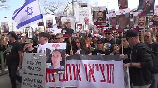 Марш тысяч израильтян с требованием освобождения заложников прибыл в Иерусалим