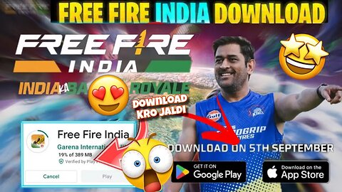 New Big Update 😱🤯 On play store Download Free fire India🇮🇳 Now ||