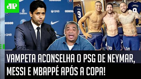 "É SÉRIO! SE EU FOSSE o DONO do PSG, SABE o que FARIA?" Vampeta FALA sobre Neymar, Messi e Mbappé!