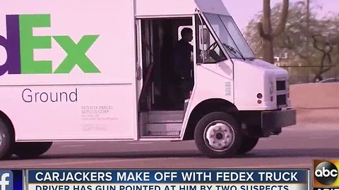 Glendale police looking for suspects who carjacked FedEx truck