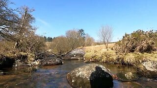 failed footage of a river . Dartmoor 28 March 2022