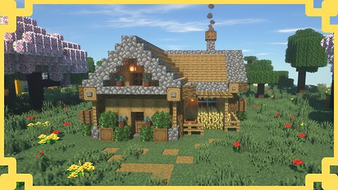 Minecraft | How to Build an Oak Survival Cottage for Beginners