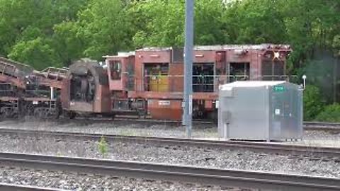 Norfolk Southern Ballast Cleaner + Maintenance Truck from Berea, Ohio May 28, 2022