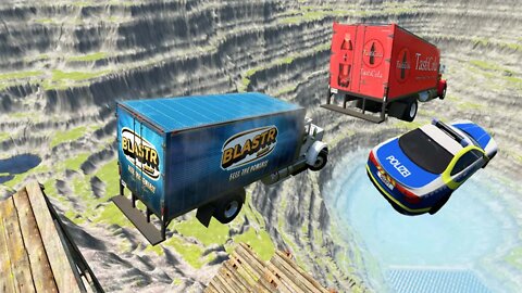 BeamnG Drive Leap of Death Cars,trucks,Jumps