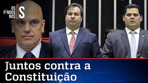 Alexandre de Moraes tem encontro com Maia e Alcolumbre