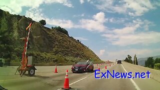 Highway 97 Rock scaling just north of Penticton BC Thursday July 6 2023.The Okanagan