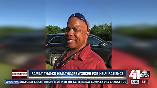 Family thanks health care worker for help, patience