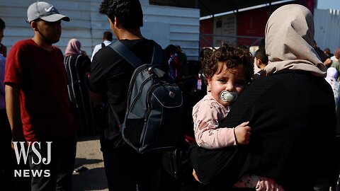 'Nowhere Is Safe in Gaza': Palestinians Gather at Rafah Border | WSJ News