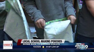 Local school makes pouches for animals in Australia