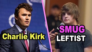 Charlie Kirk SCHOOLS Smug College Leftist *full video*