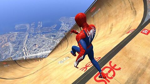GTA 5 Spiderman Motorcycle Fails_Ragdolls (Euphoria Physics_ Jumps_ Funny Moments)