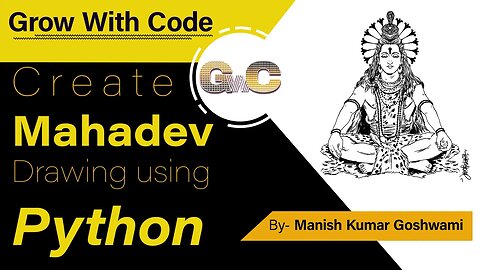 Be Prepared to Be Amazed by Drawing a Mahadev Image with Python Turtle!