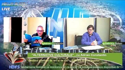 LIVE - TV NEWS BUZAU - ALTERNATIVE CULTURALE, cu Adrian Constantin. "Destinul poetilorr de ieri s…
