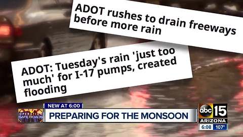 ADOT working to keep Valley freeways safe during monsoon season