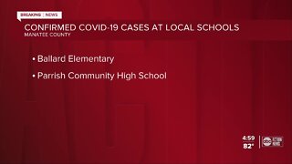 Confirmed COVID-19 cases at Manatee County schools