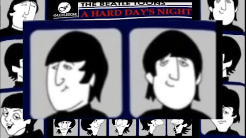 Beatles - A Hard Days Night - (3-D Cartoon Promo - 1964) - Bubblerock - HD