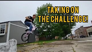 Skateboarder learns BMX