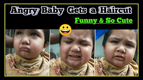 Cute Baby Hair Cut | Angry Kid moments | Funny Viral Video