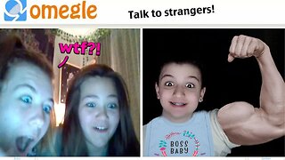 Baby Face Flexing on OMEGLE! JUMPSCARE Trolling on Omegle