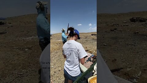 Being tactical around my daughter🤪 #shooting #gun #mosin #desert