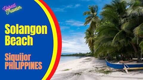 Solangon Beach, San Juan, Siquijor, Philippines - Cinematic aerial drone video