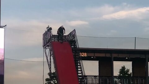 Nitro Circus Mega Tall Jump With Double Ridder Bike Crash #shorts