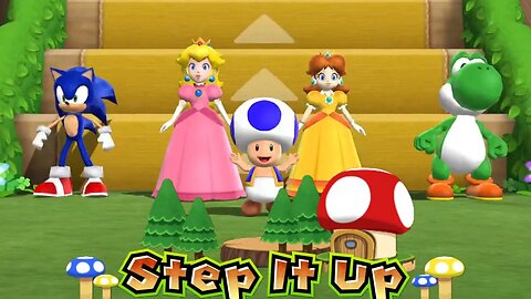 Mario Party 9 Step it Up - Sonic vs Peach vs Daisy vs Yoshi