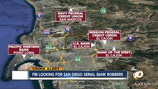 FBI looking for San Diego serial bank robbers