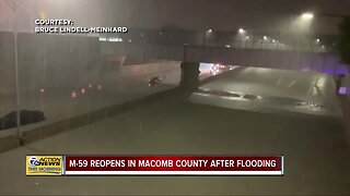 M-59 reopens in Macomb County after flooding
