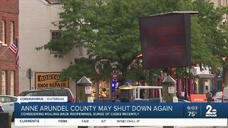 Anne Arundel County may shut down again