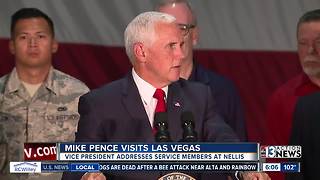 Vice President Mike Pence praises Sen. Heller in speech at Nellis Air Force Base