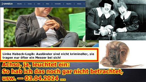 Achso, ja, leuchtet ein: So hab ich das noch gar nicht betrachtet, usw. — 03.04.2024 ...